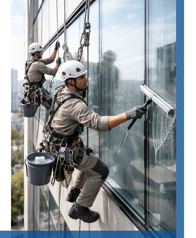 Мойка окон альпинистами в Биробиджане от 4562 р. | ВЫСОТНИК-Брб