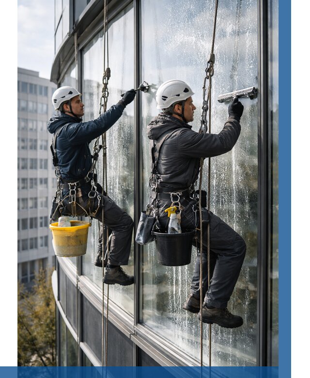 Мойка панорамных окон в Биробиджане от 355 р. заказать у ВЫСОТНИК-Брб