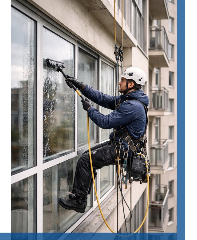 Мойка балконного остекления в Биробиджане от 3548 р. | ВЫСОТНИК-Брб