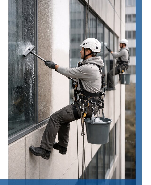 Мойка фасадов зданий в Биробиджане под ключ от 355 р. | ВЫСОТНИК-Брб