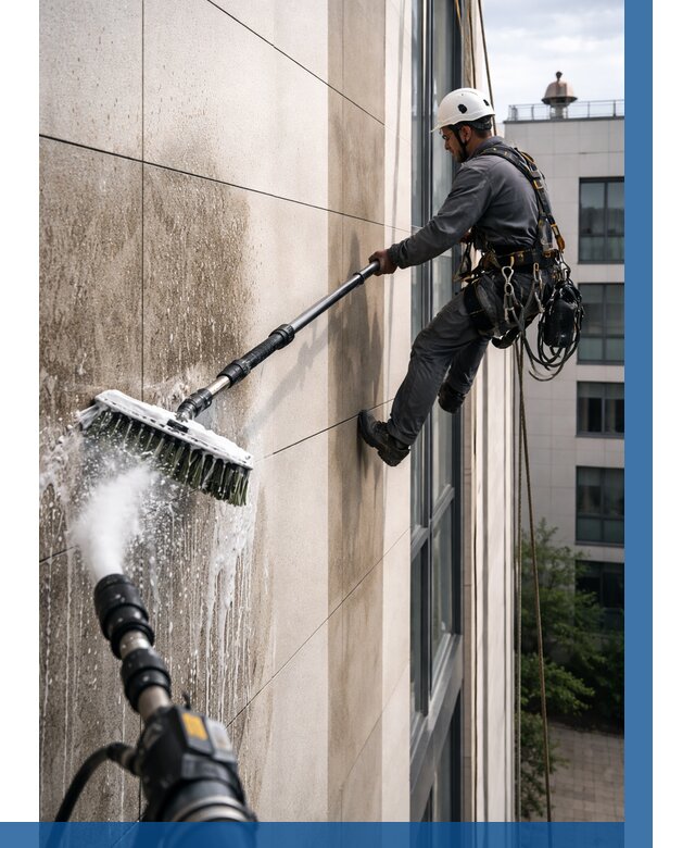 Мойка фасада из керамогранита в Биробиджане от 304 р. | ВЫСОТНИК-Брб