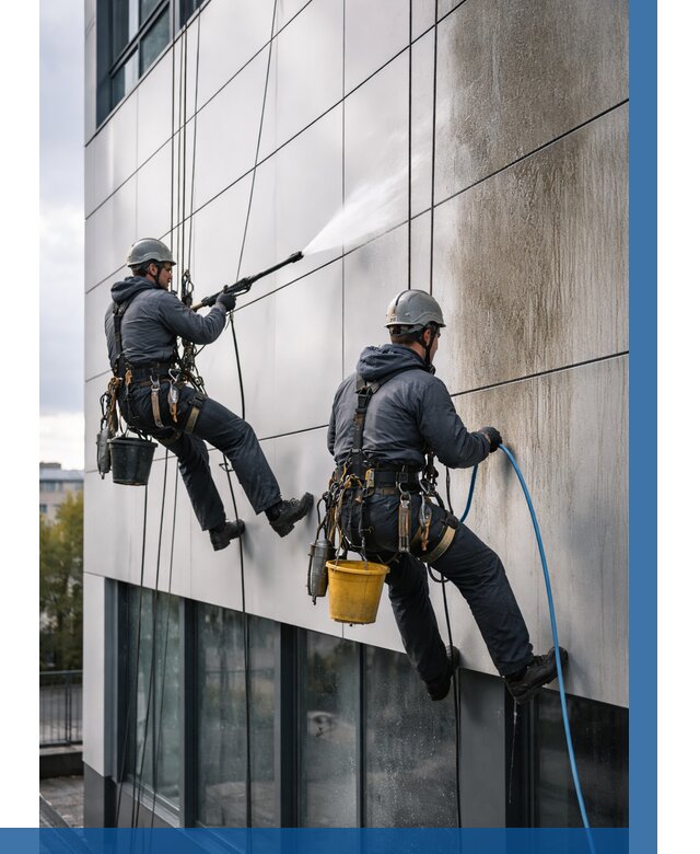 Мойка фасада из композита в Биробиджане по цене от 304 р. | ВЫСОТНИК-Брб