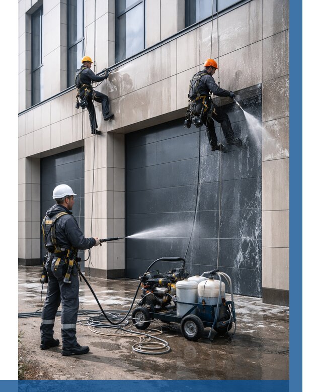 Послестроительная мойка фасада в Биробиджане от 304 р. | ВЫСОТНИК-Брб