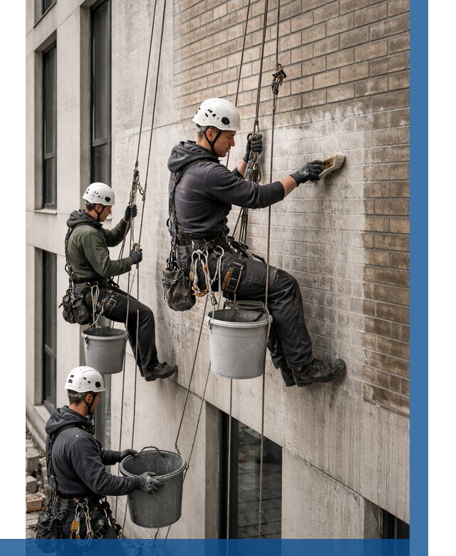 Удаление высолов с фасада в Биробиджане от 253 р. | ВЫСОТНИК-Брб