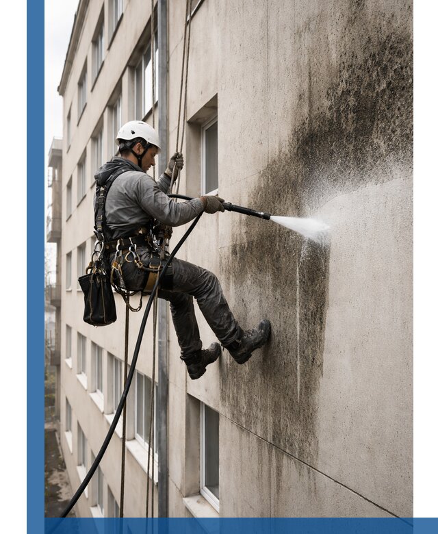 Профессиональная очистка фасадов от плесени в Биробиджане