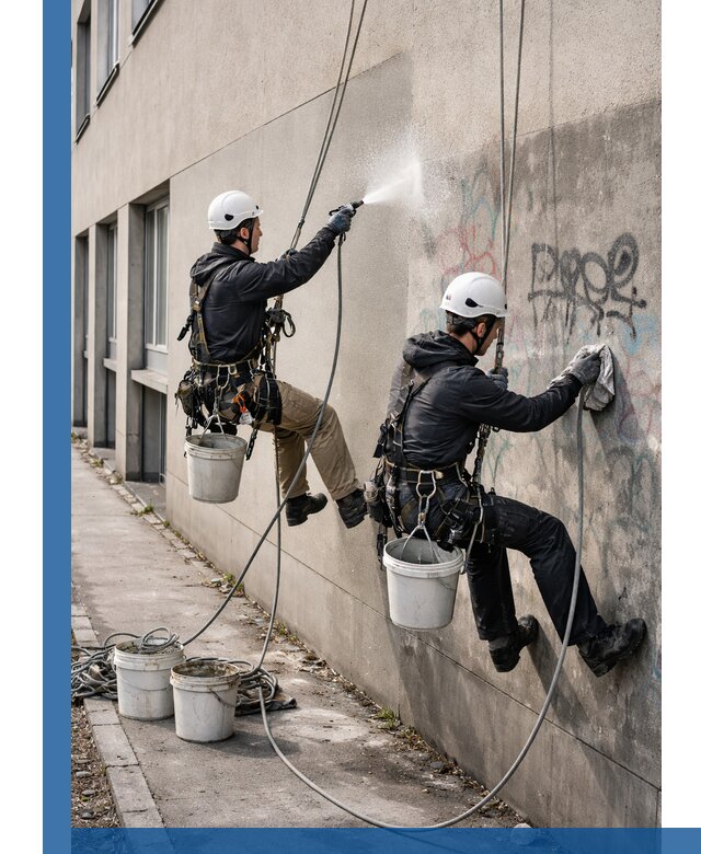 Антиграффити покрытие фасада с защитой от надписей в Биробиджане