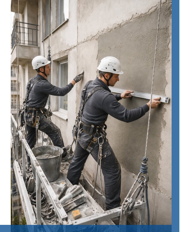 Штукатурка фасада на высоте в Биробиджане от 912 р. | ВЫСОТНИК-Брб