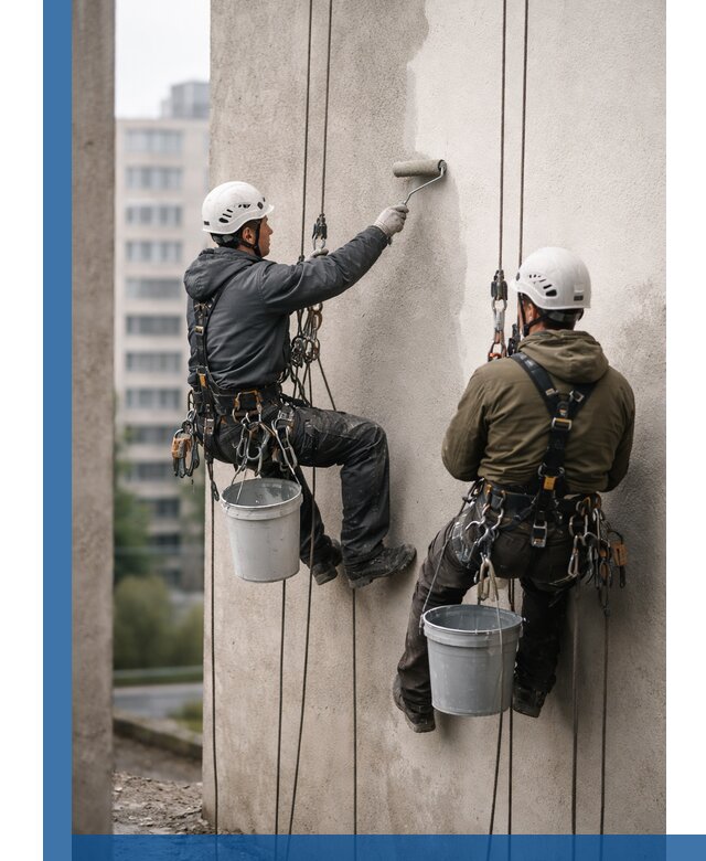 Покраска фасадов высотными альпинистами в Биробиджане с гарантией