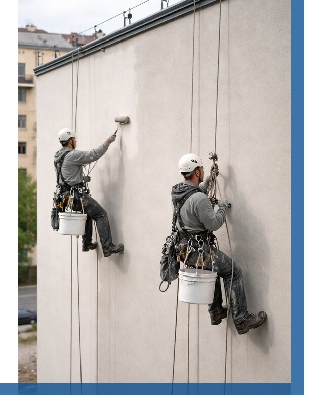 Покраска оштукатуренного фасада в Биробиджане от 324 р. | ВЫСОТНИК-Брб