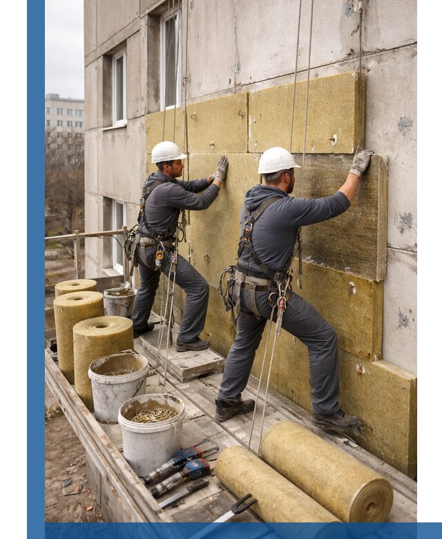 Утепление фасада минватой в Биробиджане под ключ с гарантией