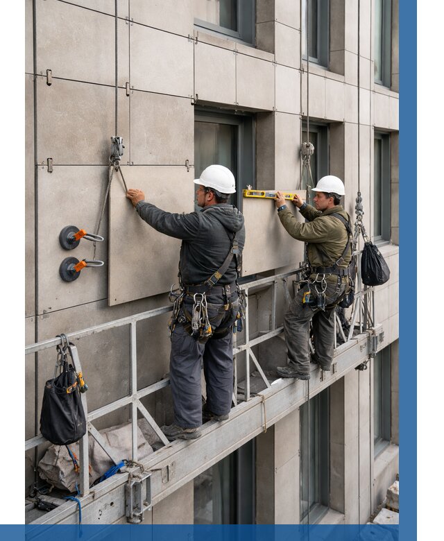 Монтаж керамогранита на фасад в Биробиджане от 2535 р. | ВЫСОТНИК-Брб