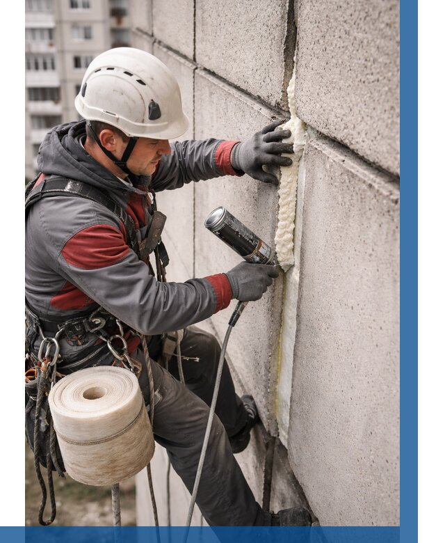 Утепление межпанельных швов в Биробиджане от 710 р. | ВЫСОТНИК-Брб