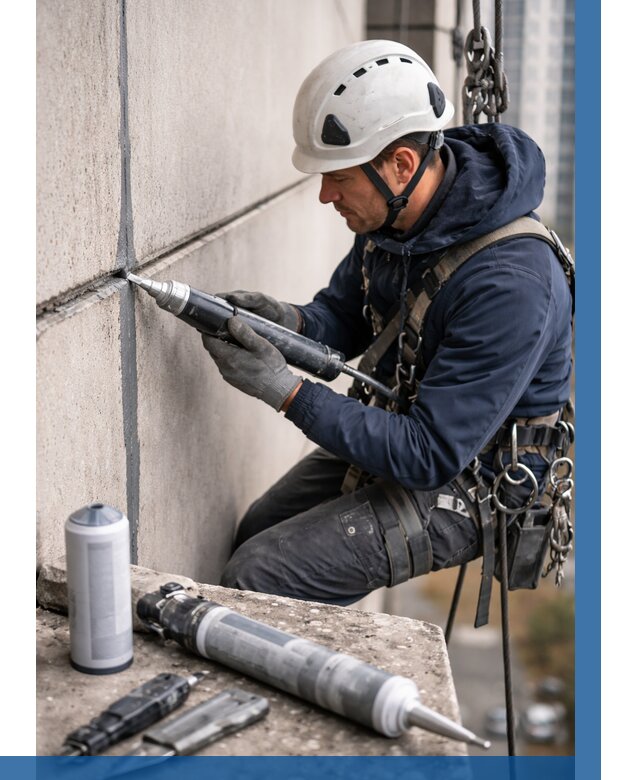 Вторичная герметизация швов в Биробиджане от 456 р. | ВЫСОТНИК-Брб