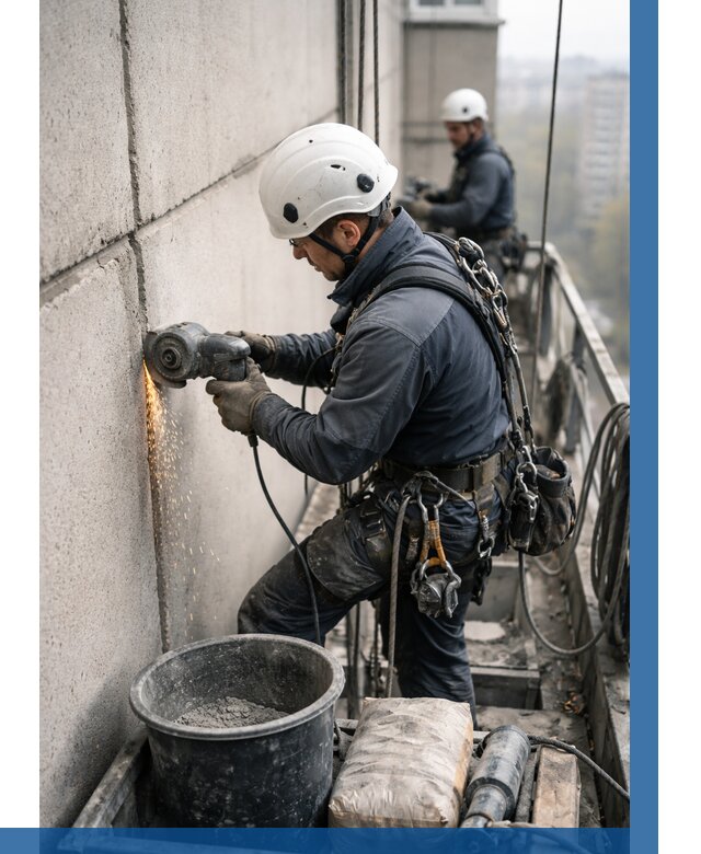 Штробление межпанельных швов в Биробиджане от 1217 р. | ВЫСОТНИК-Брб