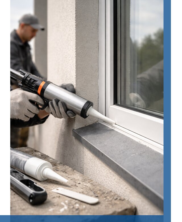 Герметизация монтажных швов окон в Биробиджане от 659 р. | ВЫСОТНИК-Брб