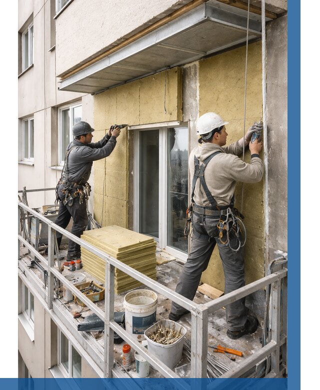 Утепление балкона снаружи в Биробиджане от 1622 р. под ключ ВЫСОТНИК-Брб