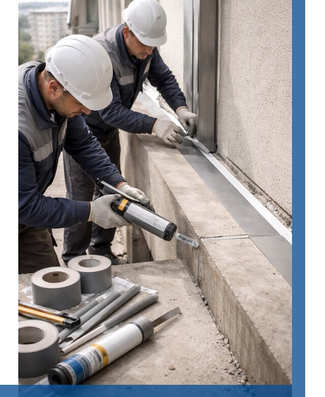 Герметизация примыкания балкона в Биробиджане от 4562 р. | ВЫСОТНИК-Брб