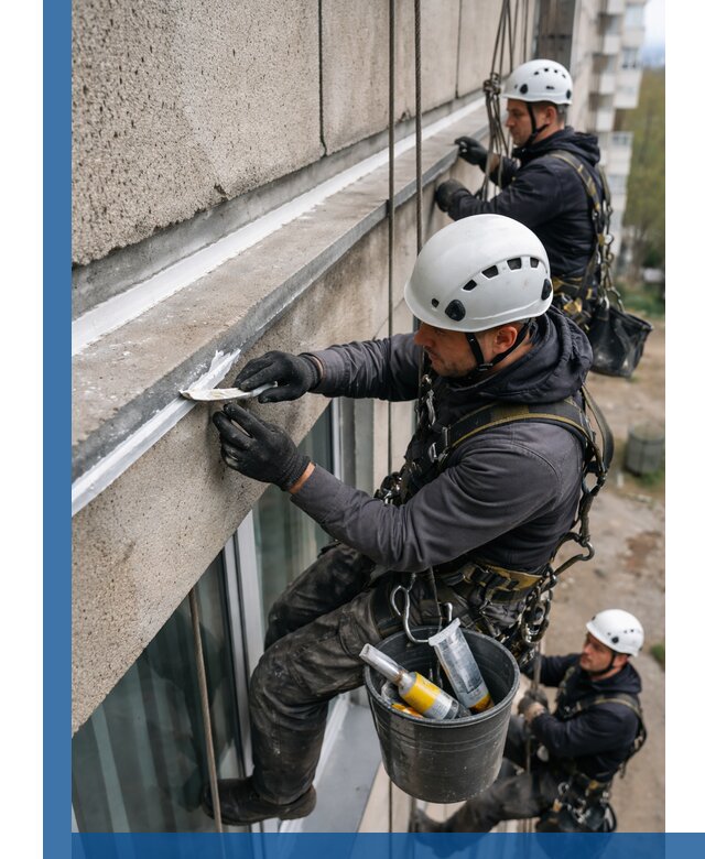 Герметизация примыкания балкона в Биробиджане под ключ с гарантией