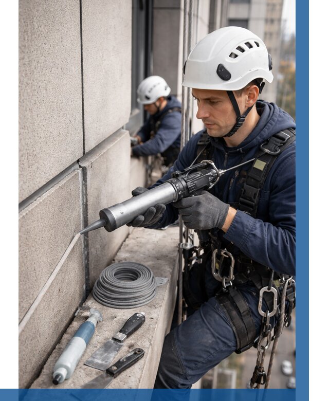 Герметизация деформационных швов фасада в Биробиджане от 710 | ВЫСОТНИК-Брб