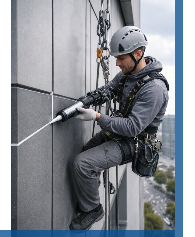 Герметизация стыков фасадных панелей в Биробиджане от 6590 р.| ВЫСОТНИК-Брб