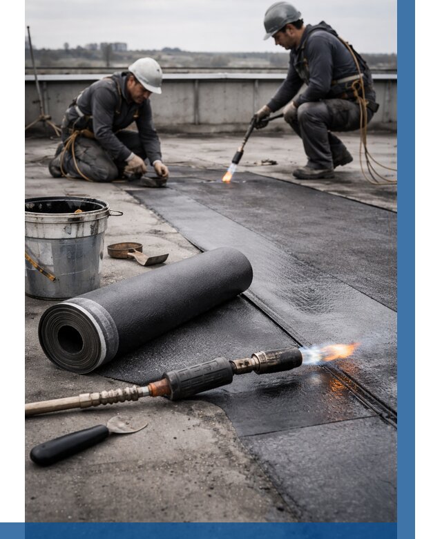 Ремонт рулонной кровли в Биробиджане от 659 р. | ВЫСОТНИК-Брб