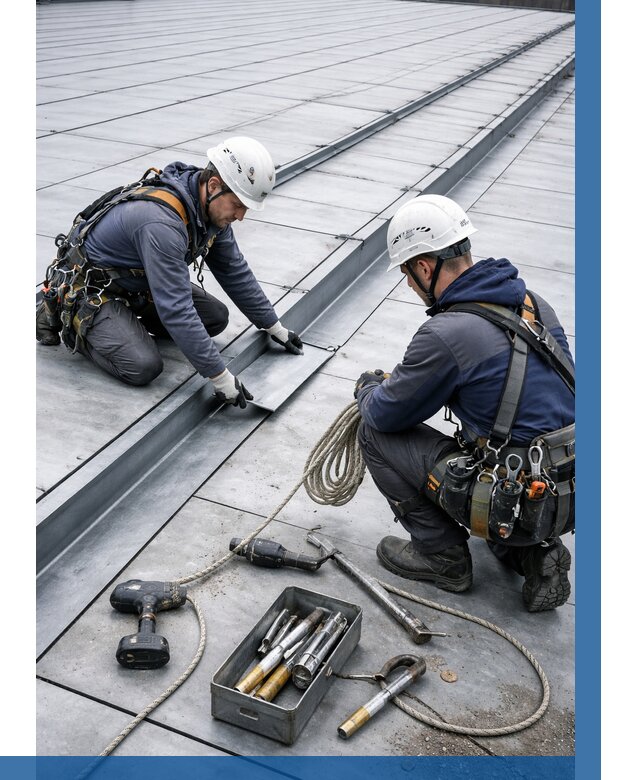 Ремонт фальцевой кровли в Биробиджане от 710 р. | ВЫСОТНИК-Брб