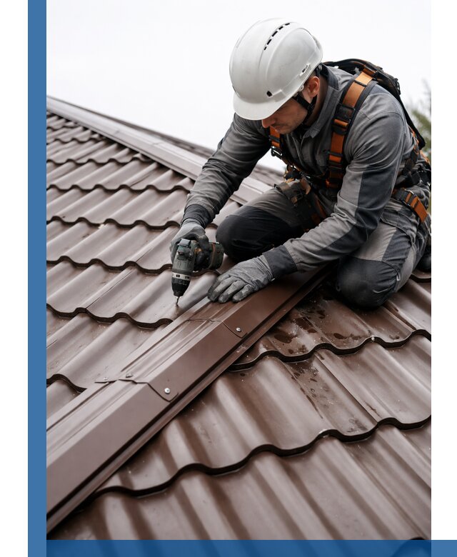 Ремонт металлочерепицы на крыше в Биробиджане профессионально