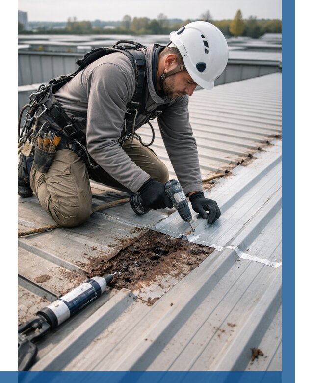 Ремонт профнастила на кровле в Биробиджане от 710 р. | ВЫСОТНИК-Брб