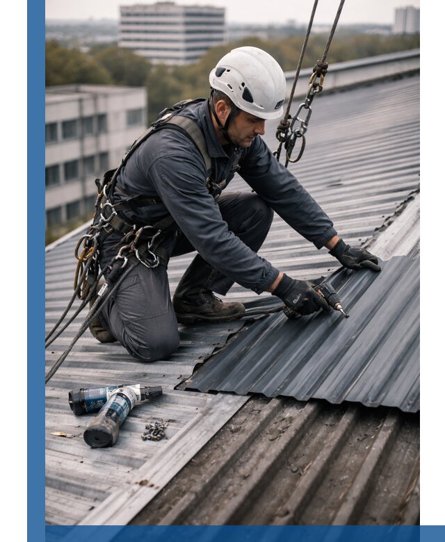 Ремонт профнастила на кровле в Биробиджане, работы под ключ