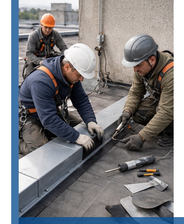 Ремонт кровельных примыканий в Биробиджане профессионально