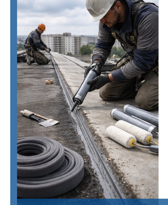 Герметизация швов кровли в Биробиджане с гарантией герметичности