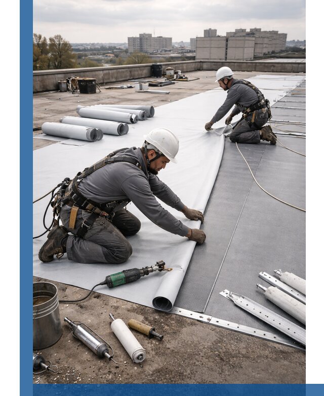 Монтаж мембранной кровли в Биробиджане для промышленных зданий