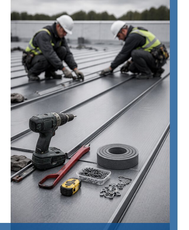 Монтаж фальцевой кровли в Биробиджане от 1825 р. | ВЫСОТНИК-Брб