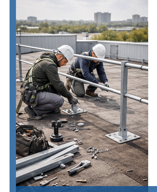 Монтаж кровельного ограждения в Биробиджане под ключ с гарантией