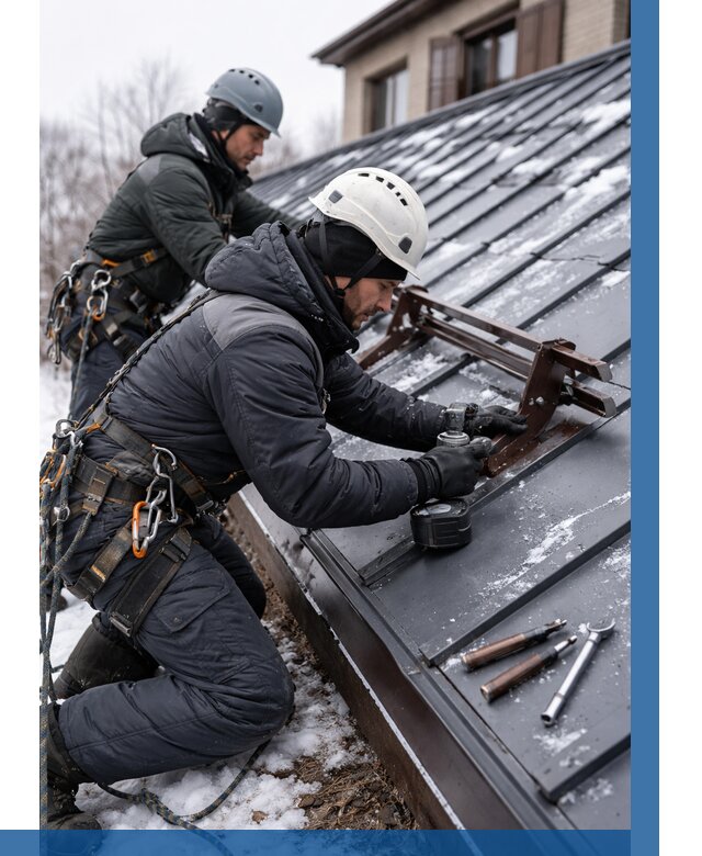 Монтаж снегозадержателей в Биробиджане от 456 р. | ВЫСОТНИК-Брб