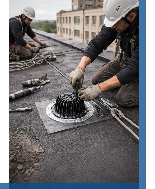 Установка водосточных воронок в Биробиджане цена от 3548 р. | ВЫСОТНИК-Брб