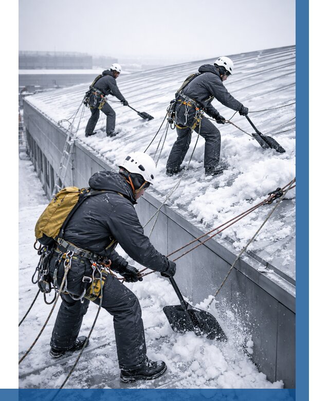 Очистка навесов от снега в Биробиджане от 4562 р. | ВЫСОТНИК-Брб