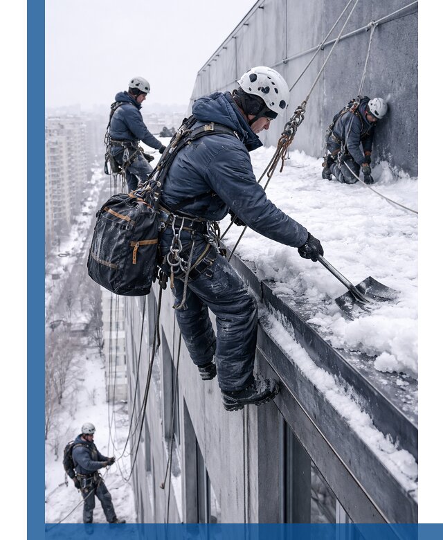 Абонентское обслуживание кровли зимой в Биробиджане регулярный уход