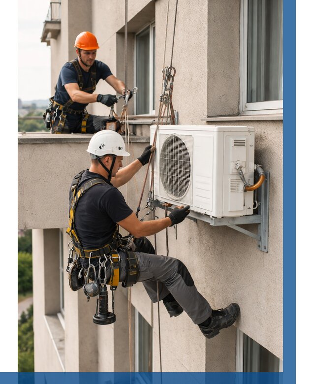 Монтаж внешнего блока кондиционера в Биробиджане от 6590 р. | ВЫСОТНИК-Брб