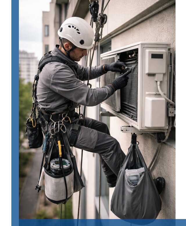 Обслуживание внешнего блока кондиционера в Биробиджане профессионально