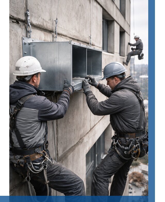 Монтаж вентиляционных коробов в Биробиджане от 3041 р. | ВЫСОТНИК-Брб