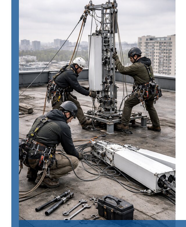 Демонтаж антенн на крыше зданий в Биробиджане с гарантией