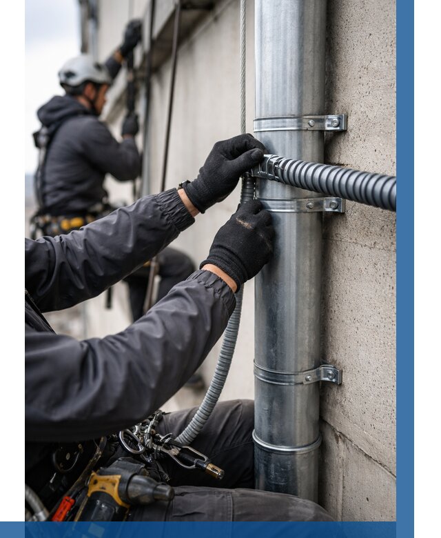 Монтаж гофры для кабеля в Биробиджане от 304 р. | ВЫСОТНИК-Брб