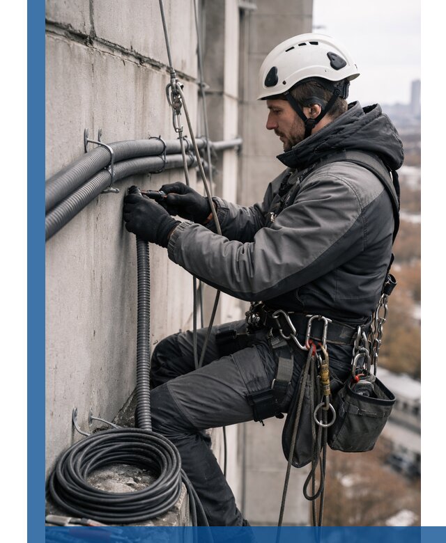 Профессиональный монтаж гофры для кабеля в Биробиджане с гарантией