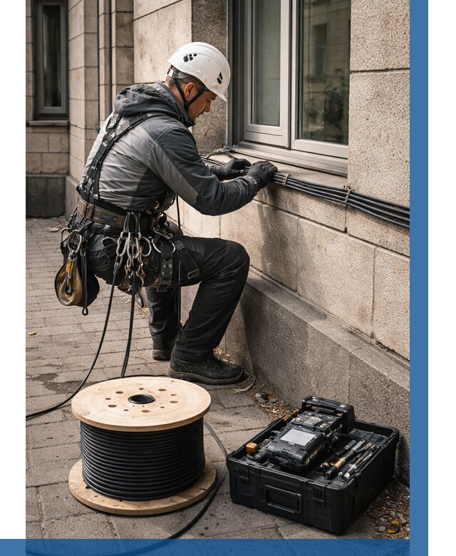 Прокладка оптоволоконного кабеля в Биробиджане от 811 р. | ВЫСОТНИК-Брб