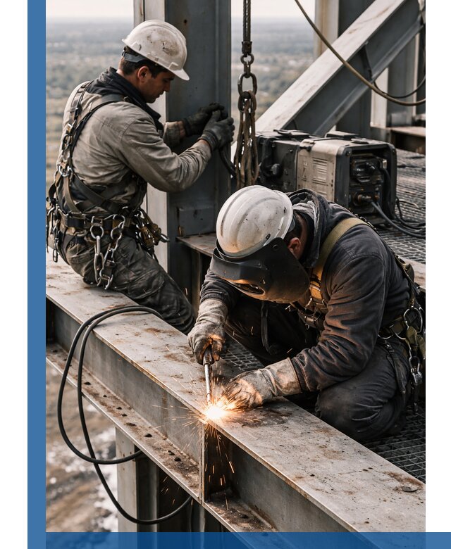 Высотные сварочные работы в Биробиджане для промышленных объектов