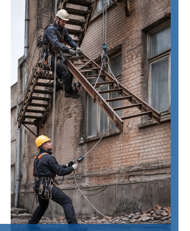 Демонтаж пожарной лестницы в Биробиджане от 12166 р. | ВЫСОТНИК-Брб