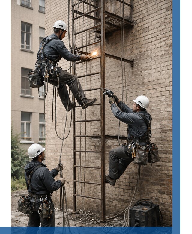 Ремонт пожарной лестницы в Биробиджане от 7604 р. | ВЫСОТНИК-Брб