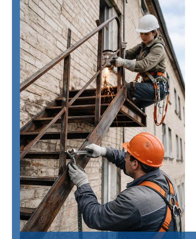 Ремонт и восстановление пожарных лестниц с выездом в Биробиджане