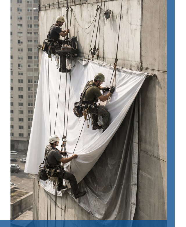 Замена баннерного полотна в Биробиджане от 6590 р. | ВЫСОТНИК-Брб—заказать